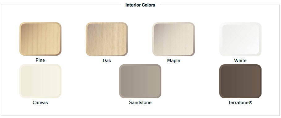 Combination Replacement Windows Interior Colors